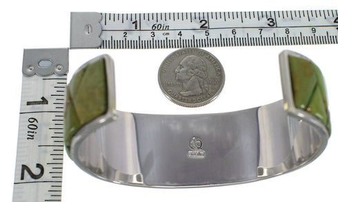 Southwestern Silver Turquoise Well-Built Cuff Bracelet CX49895